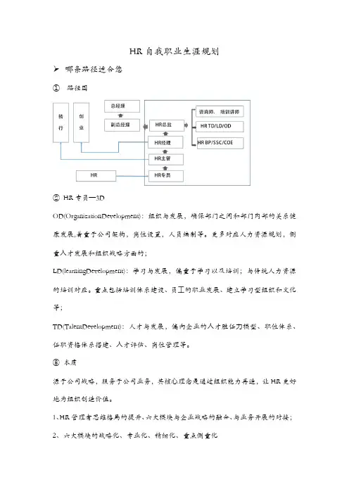 HR自我职业生涯规划