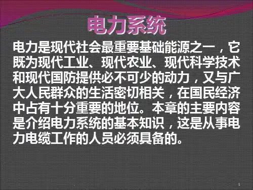 电力系统PPT课件