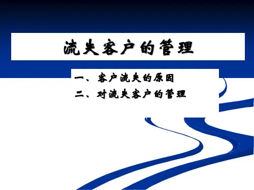 对流失客户的管理PPT(16张)