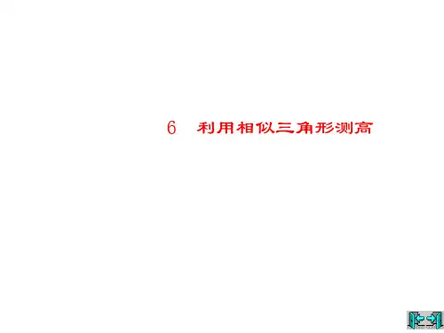 北师大版数学九年级上册4.6《利用相似三角形测高》ppt课件1