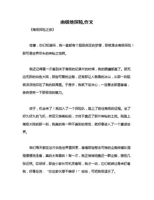 南极地探险,作文