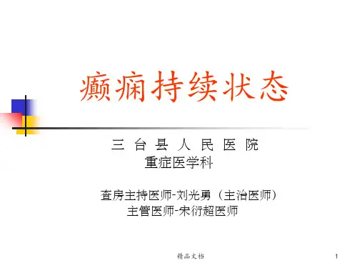 癫痫持续状态临床教学查房刘光勇
