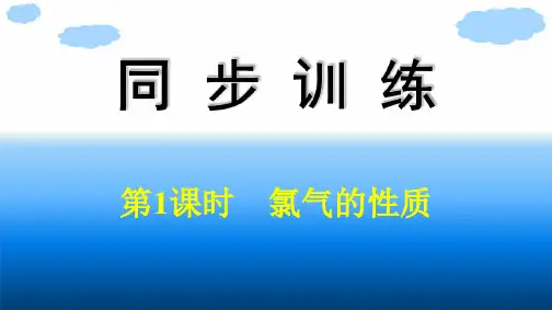 人教版高中化学必修第一册精品课件 第2章 海水中的重要元素——钠和氯 第2节 第1课时 氯气的性质