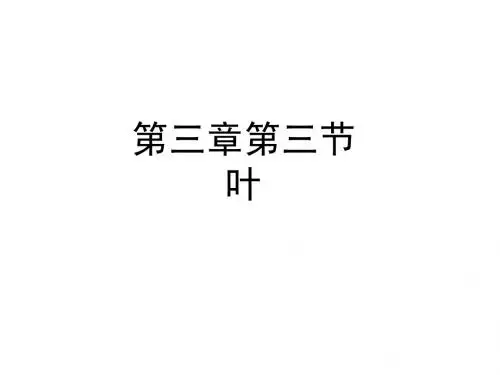 06叶-高中生物竞赛