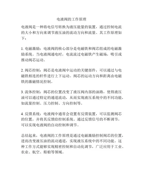 电液阀的工作原理