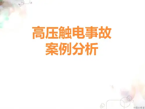 第一单元项目三 高压触电事故案例分析