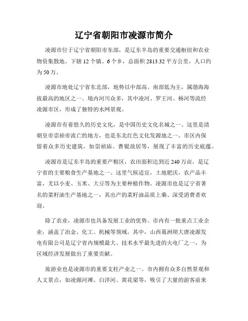 辽宁省朝阳市凌源市简介