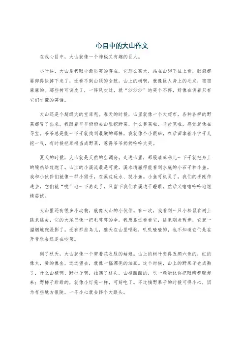 心目中的大山作文