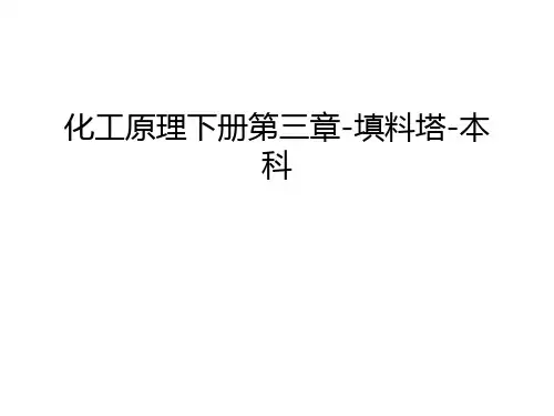 化工原理下册第三章-填料塔-本科讲课稿
