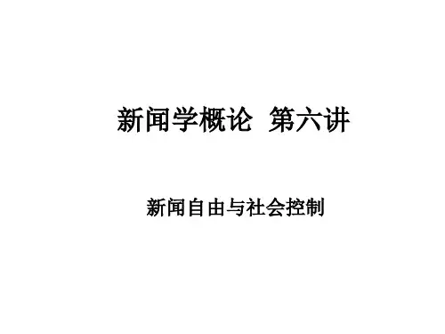 新闻学概论复旦孙玮第六讲
