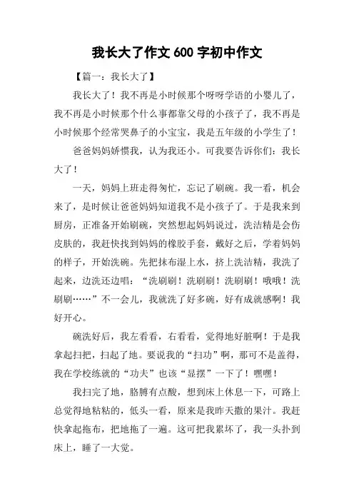 我长大了作文600字初中作文_1
