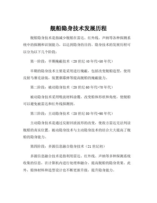 舰船隐身技术发展历程