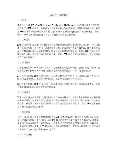 spd可行性研究报告