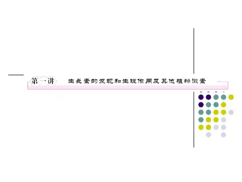 必修三3-1第一讲  生长素的发现和生理作用及其他植物激素