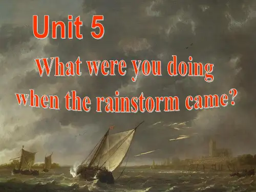 新人教版八年级下Unit5 What were you doing when the rainstorm came单元课件