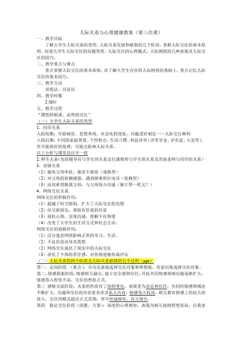 人际关系