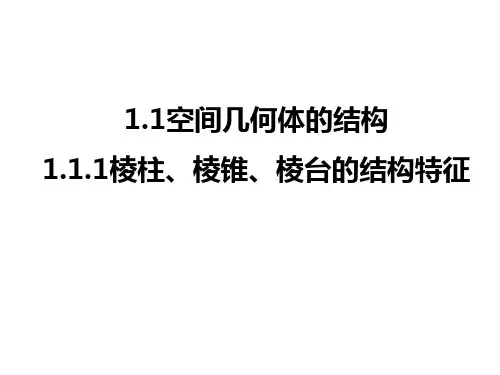 棱柱、棱锥、棱台的结构特征(修改后)