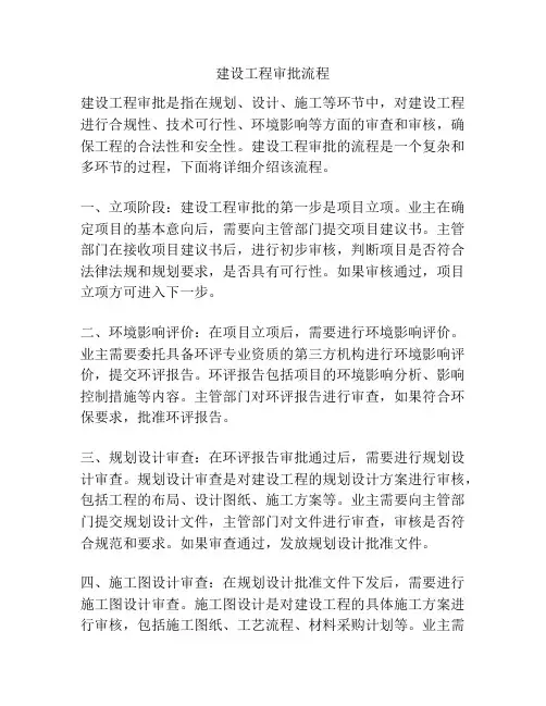 建设工程审批流程