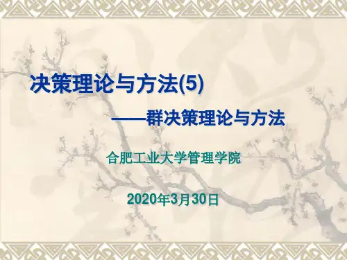 第05讲 群决策理论与方法