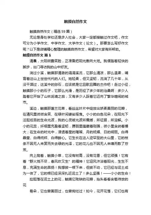 触摸自然作文