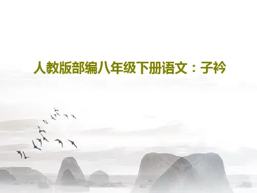 人教版部编八年级下册语文：子衿18页PPT