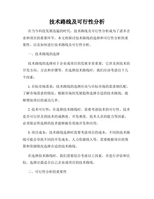 技术路线及可行性分析