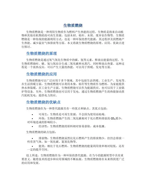 生物质燃烧