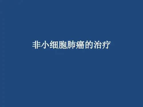 非小细胞肺癌治疗指南
