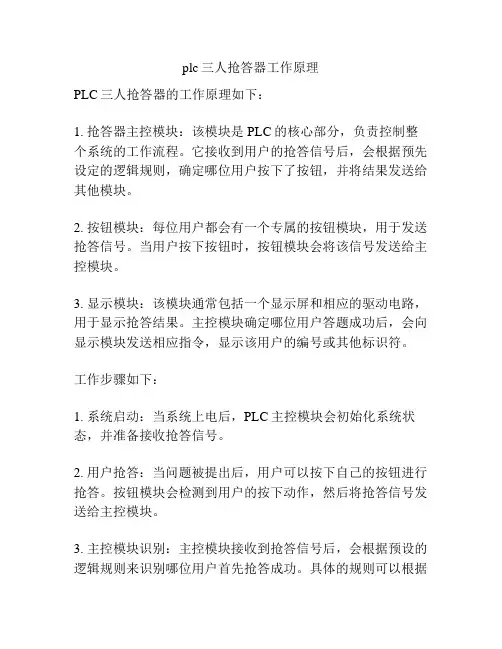 plc三人抢答器工作原理