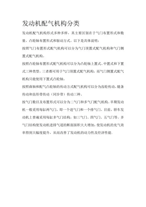 发动机配气机构分类