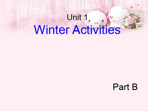 最新六年级英语下册Unit1《WinterActivites》(PartB) 1(新版)闽教版优选教学课件