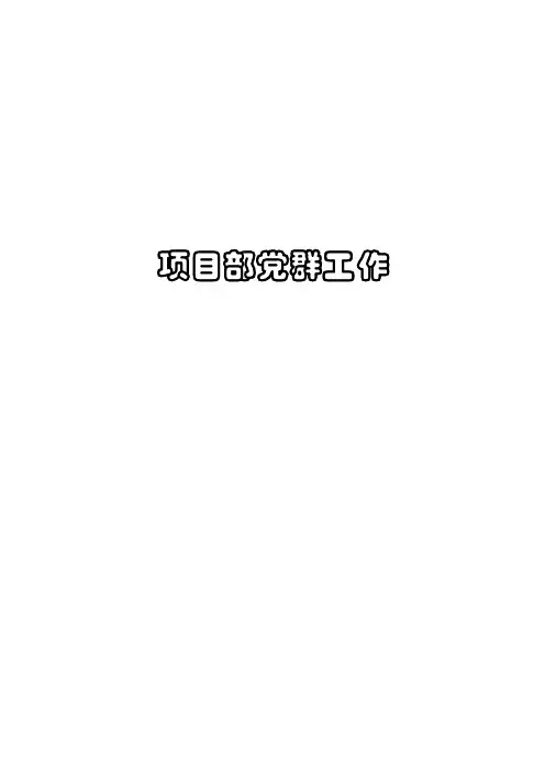 项目部党群工作