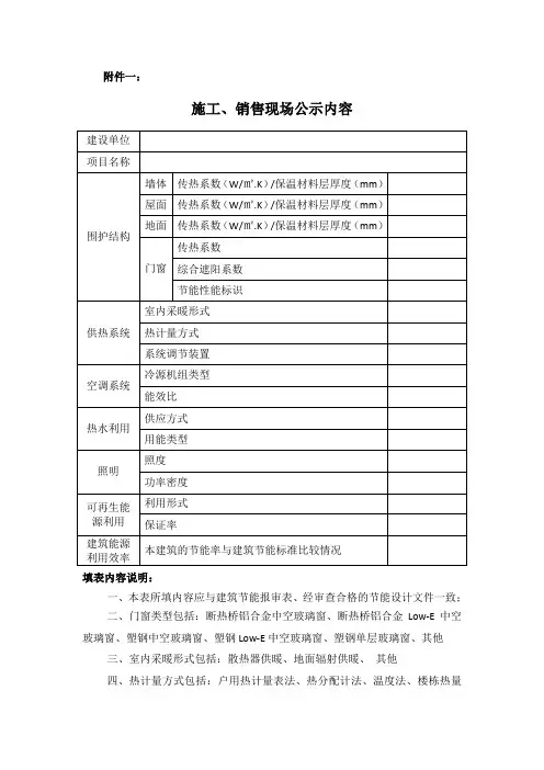 节能公示牌居住建筑部分2