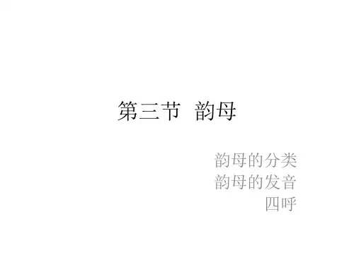 (现代汉语)第四讲 韵母解析