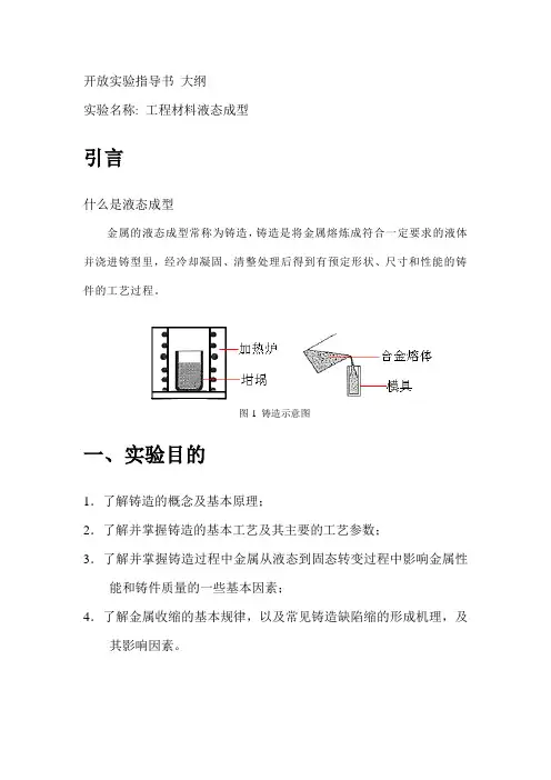 工程材料液态成型实验指导书