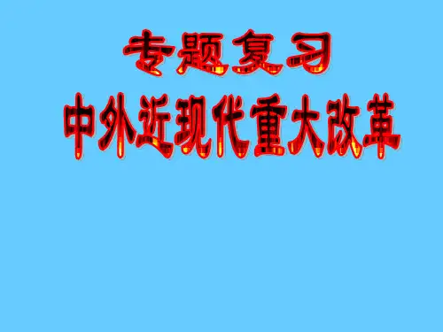 九年级历史中考专题复习中外近现代重大改革课件(1)