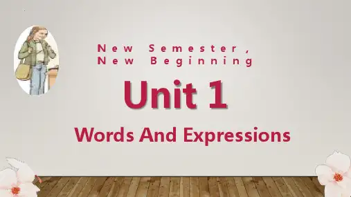 Unit 1 Teenage Life单词知识点课件高一上学期英语(人教版2019必修第一册)