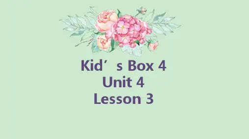 Unit4 Lesson3(课件)剑桥国际少儿英语KB4 