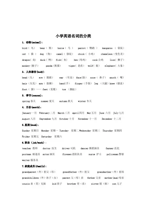 名词的分类