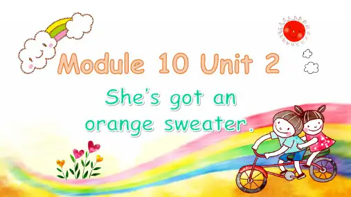 Module 10 Unit 2 She's got an orange sweater(课件)