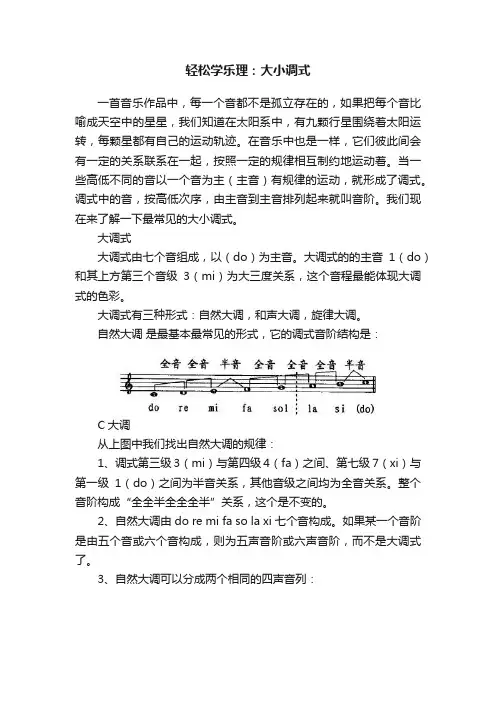 轻松学乐理：大小调式