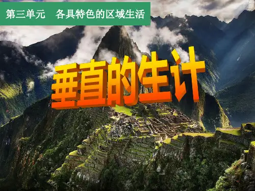 《垂直的生计》各具特色的区域生活演示课件