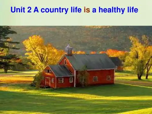 六年级上册英语课件-Unit 2《a country life is a healthy life》教科版(广州深圳) (共14张PPT)