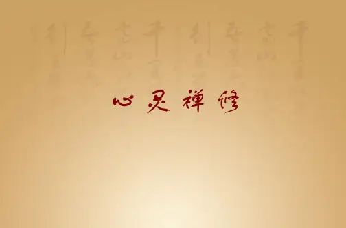 台湾禅修项目介绍 ppt课件