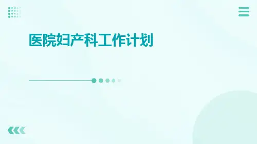 医院妇产科工作计划PPT