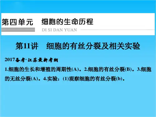 【创新设计】2017版高考生物(江苏专用)一轮复习课件第4单元 细胞的生命历程 第11讲