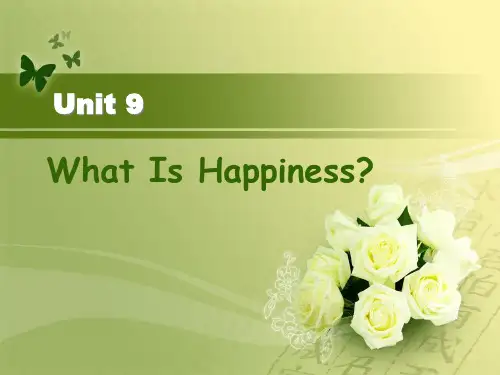 unit 9 what is happiness