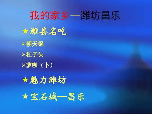 我的家乡——潍坊市