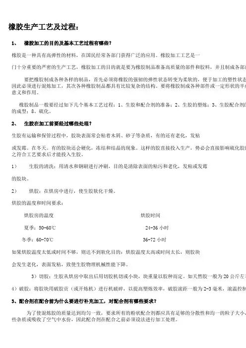 橡胶基本知识