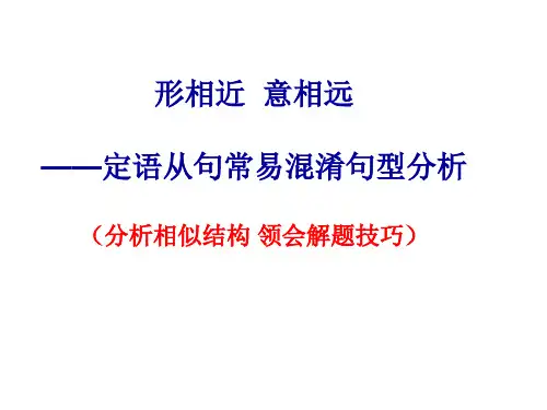 定语从句 易混句型